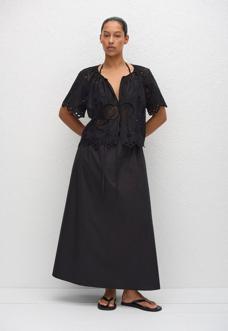 Broderie Blouse - Black - Matteau