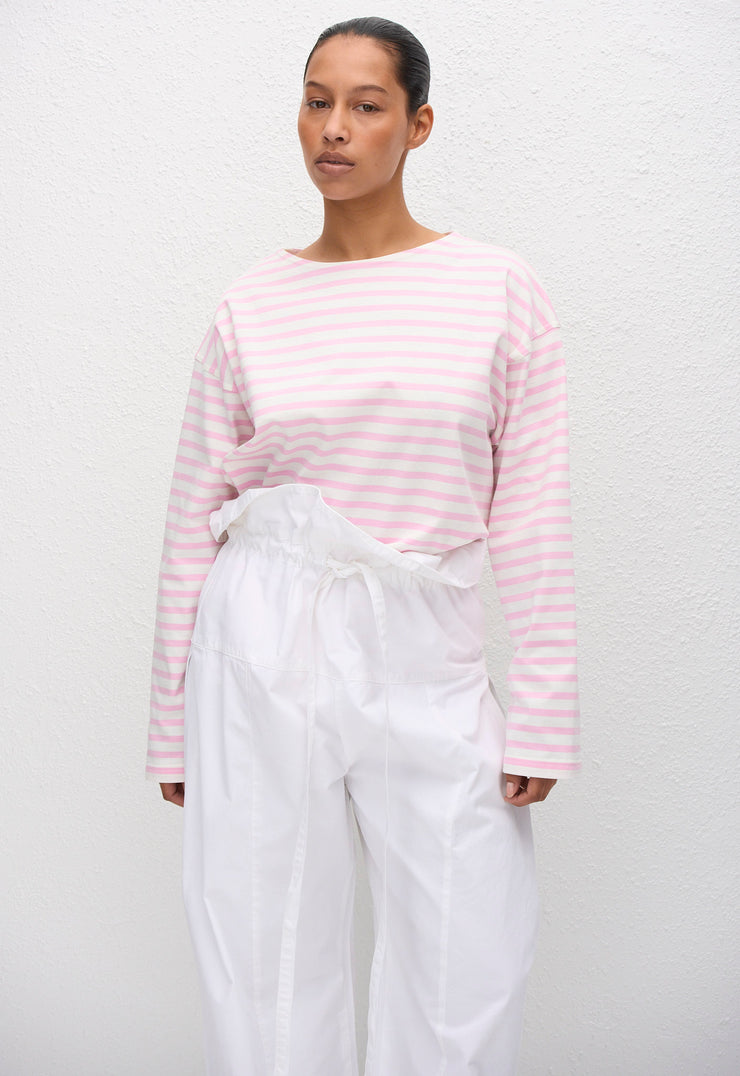 Breton Stripe Tee - Rose/White - Matteau