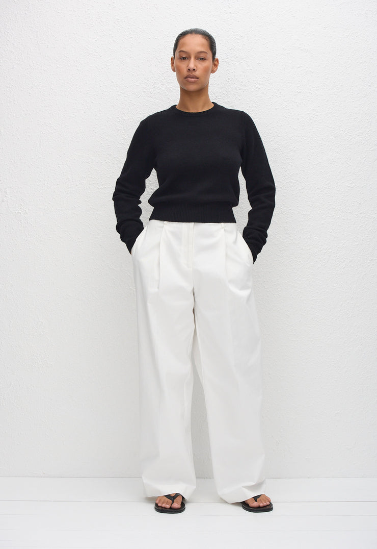 Cashmere Baby Sweater - Black - Matteau