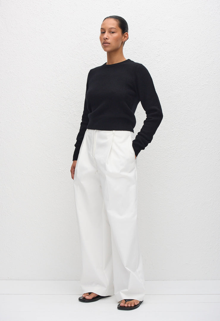 Cashmere Baby Sweater - Black - Matteau