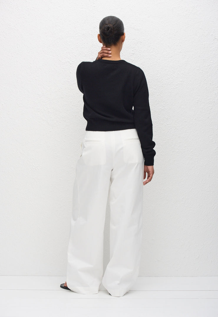 Cashmere Baby Sweater - Black - Matteau