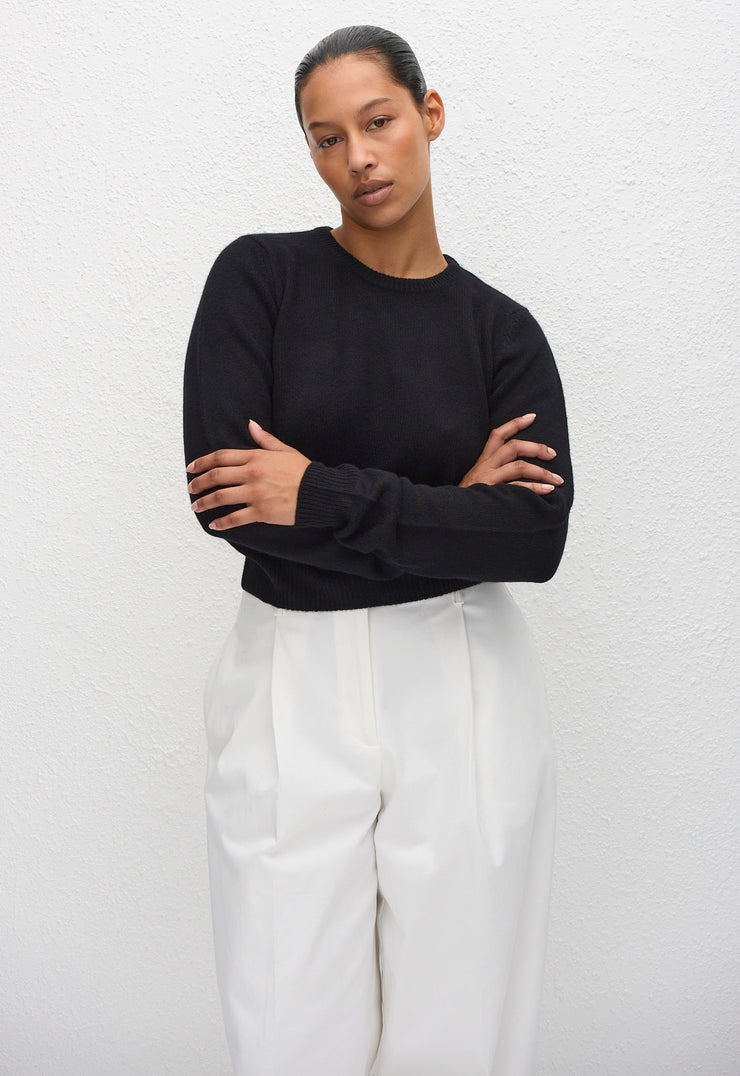 Cashmere Baby Sweater - Black - Matteau