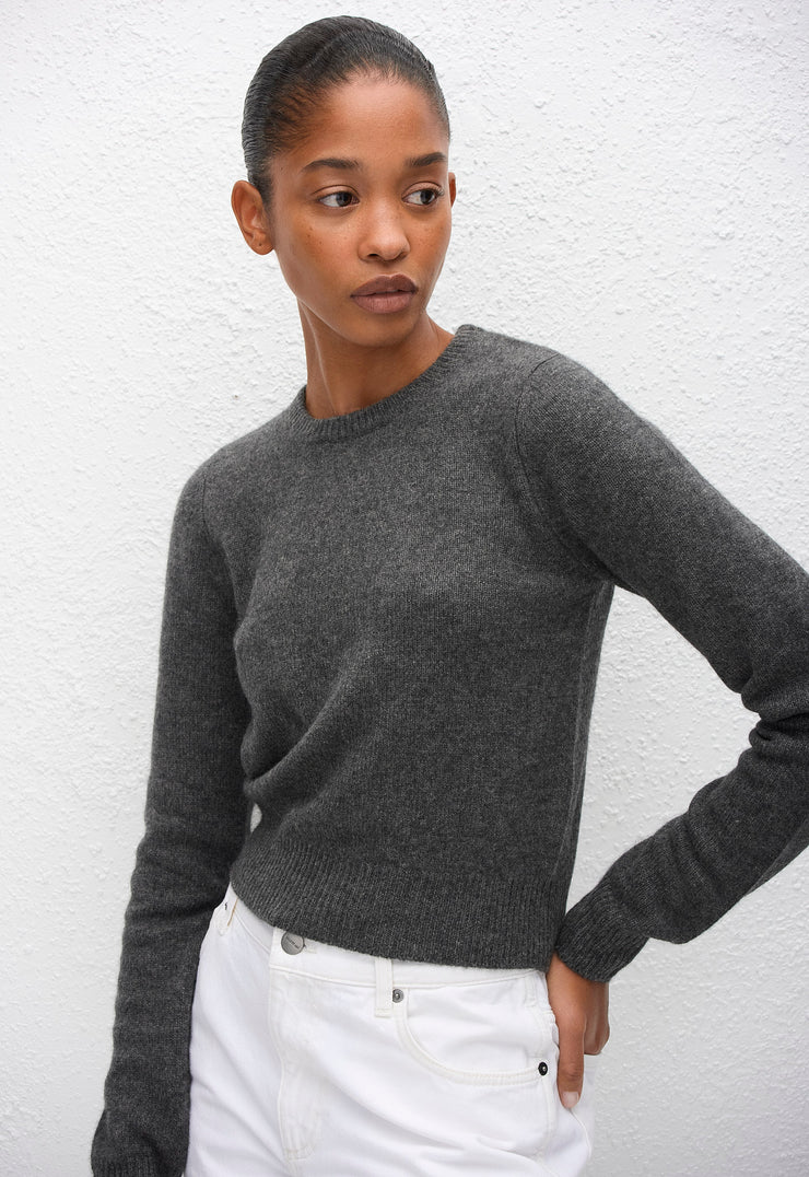 Cashmere Baby Sweater - Charcoal - Matteau