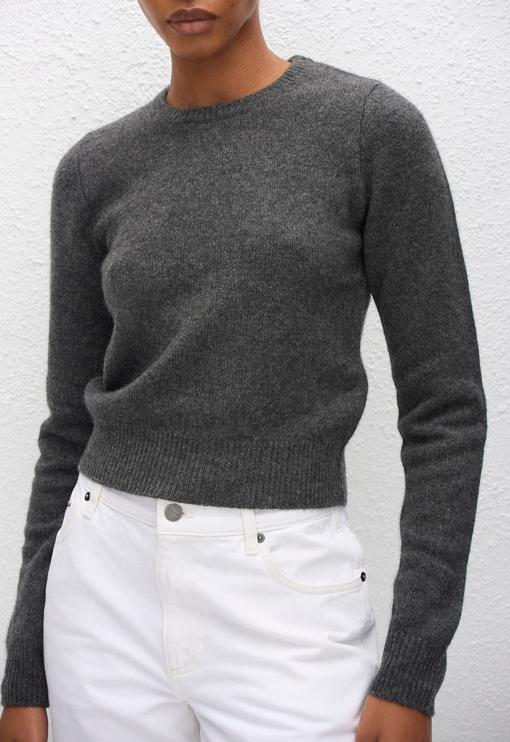 Cashmere Baby Sweater - Charcoal - Matteau