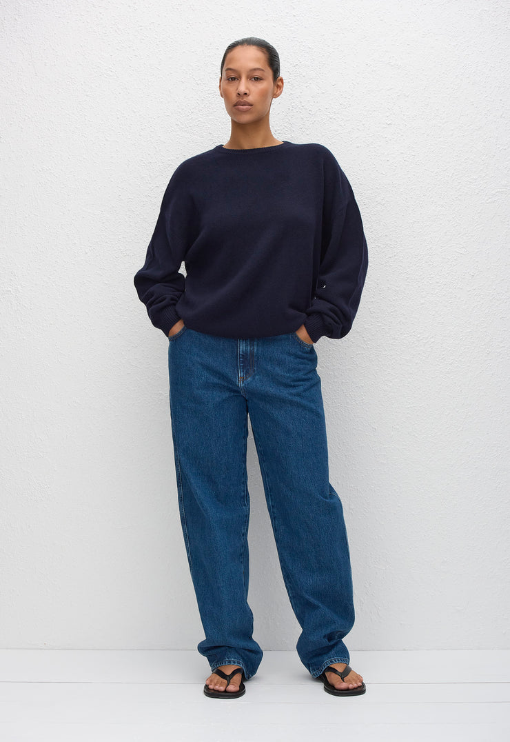 Cashmere Crew Sweater - Navy - Matteau