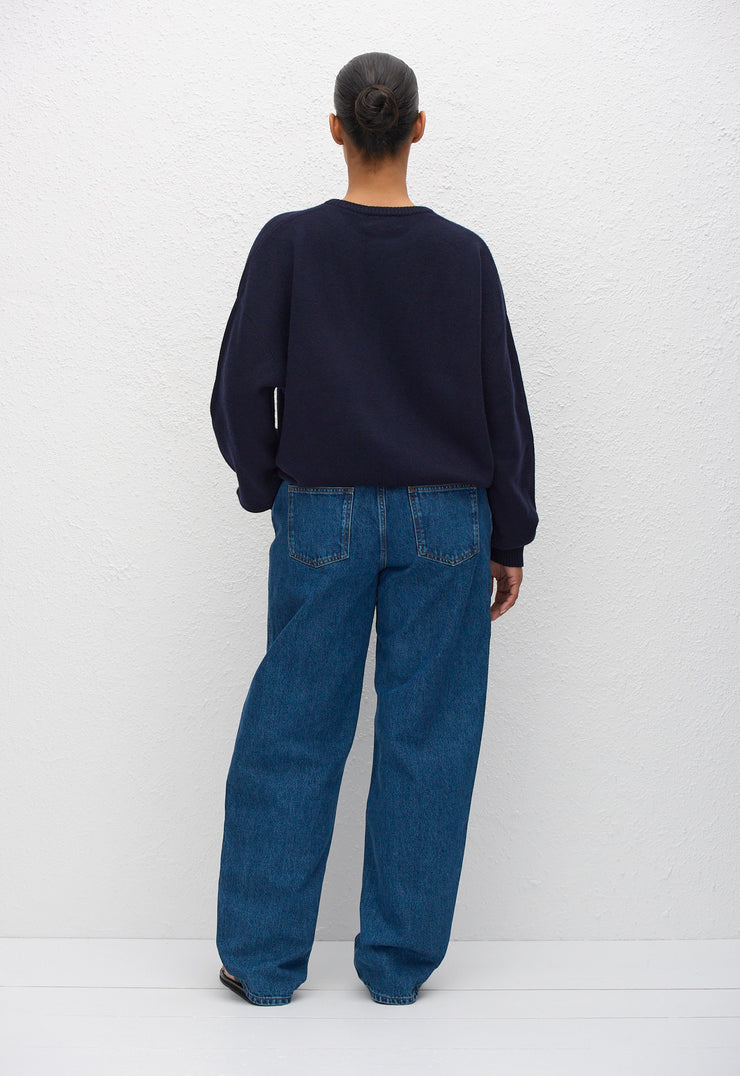 Cashmere Crew Sweater - Navy - Matteau