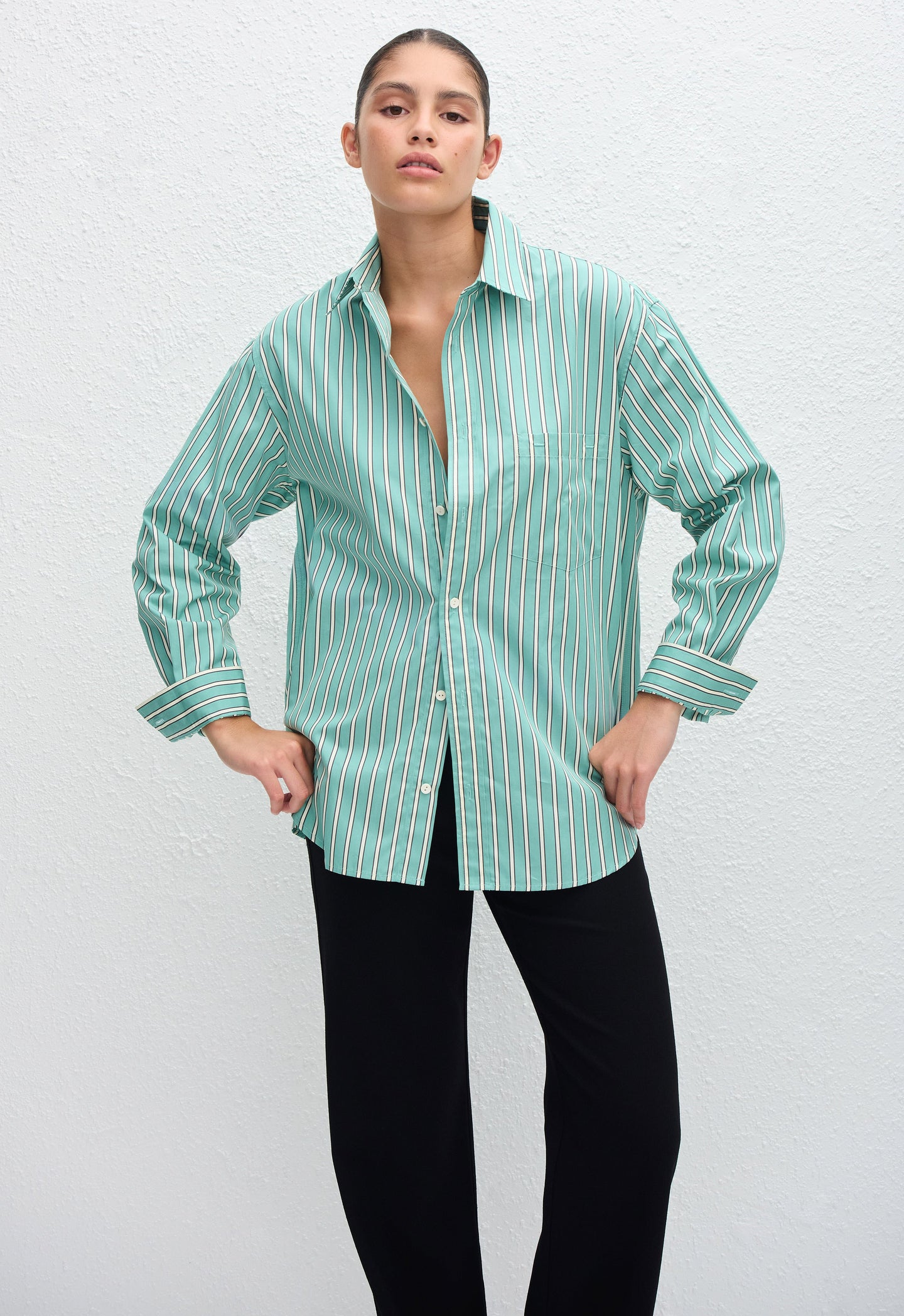 Classic Stripe Shirt - Aegean Stripe - Matteau