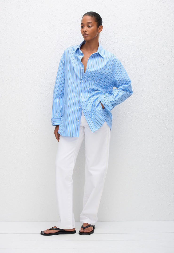 Classic Stripe Shirt - Capri Stripe - Matteau