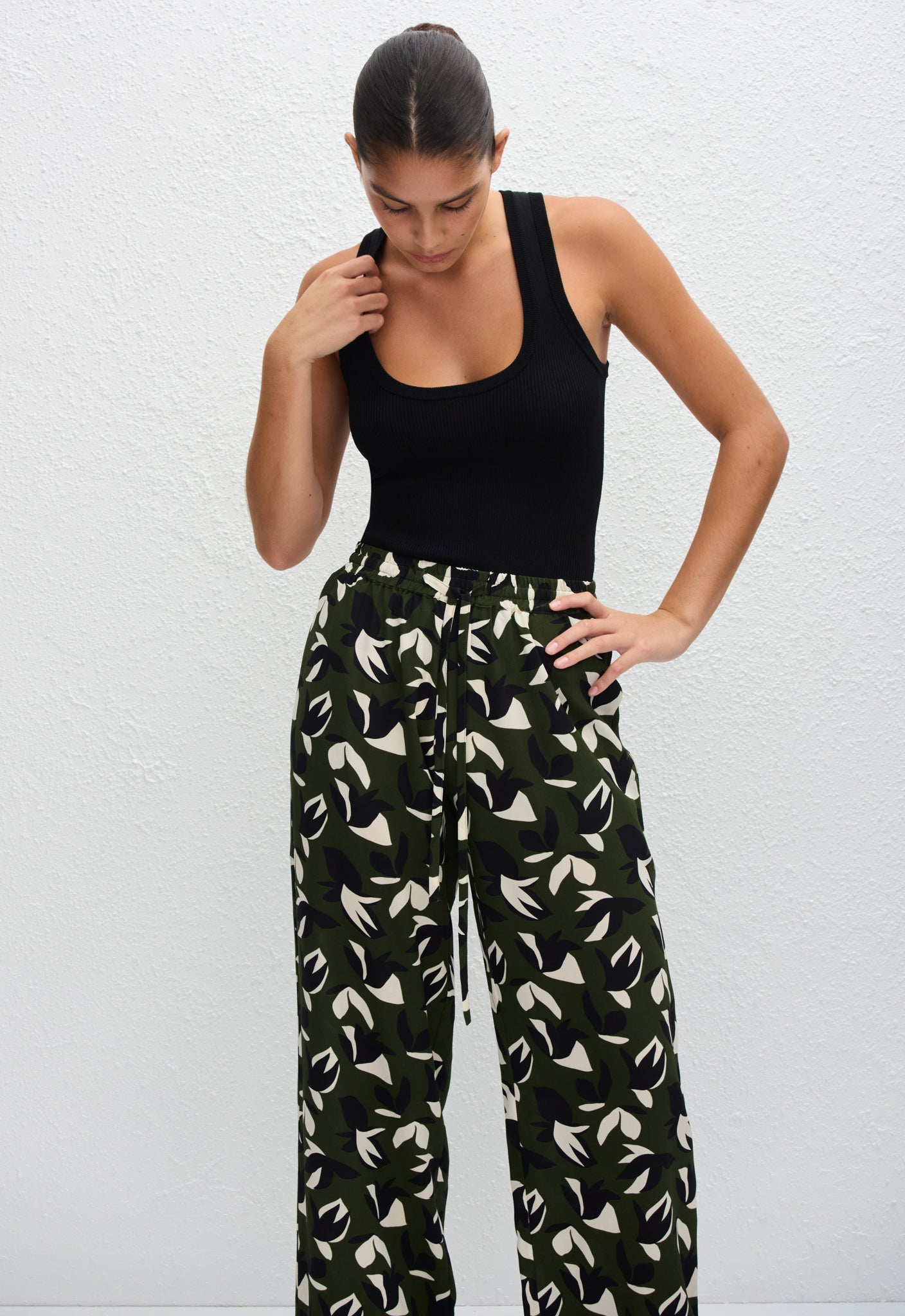 Drawstring Trouser - Agave - Matteau