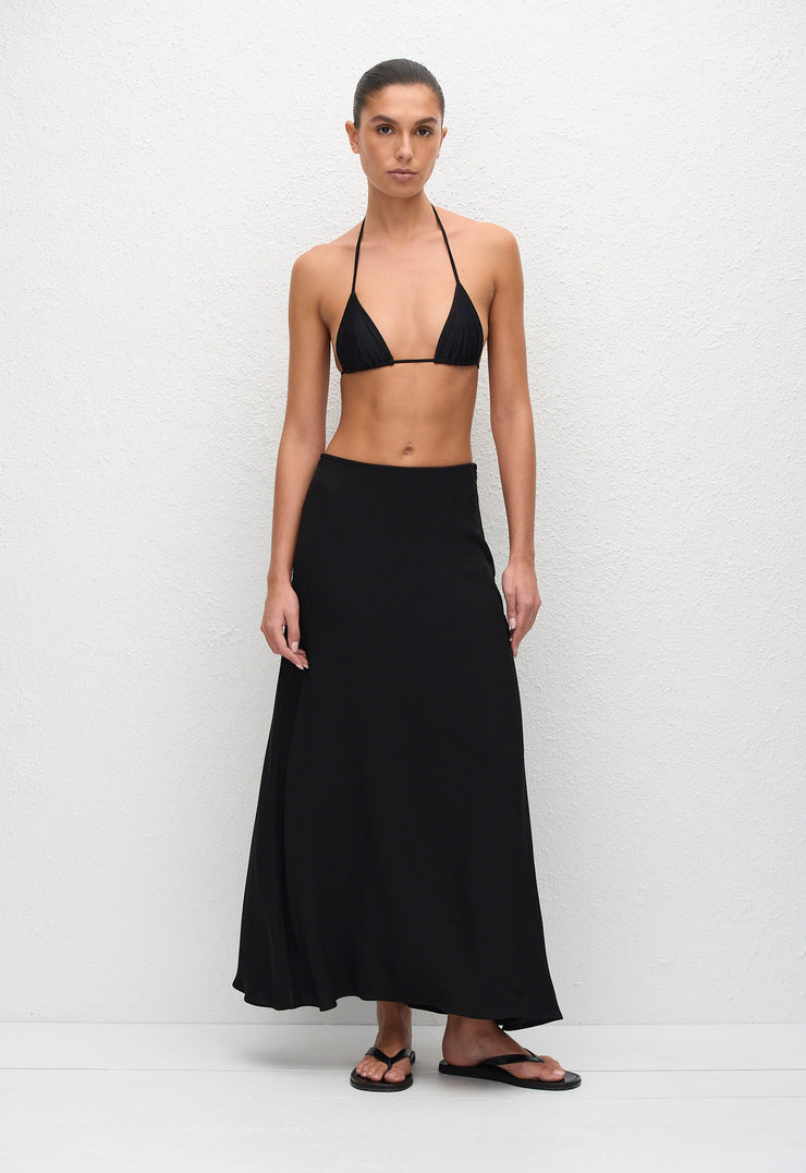 Fluid Midi Skirt - Black - Matteau