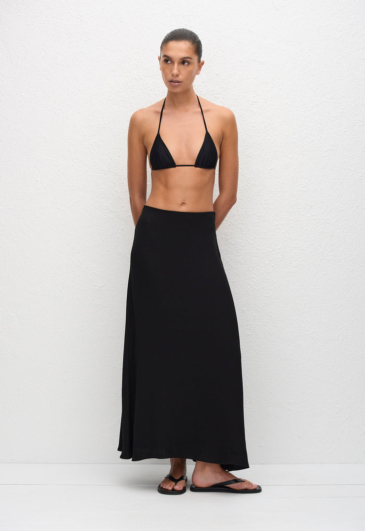 Fluid Midi Skirt - Black - Matteau