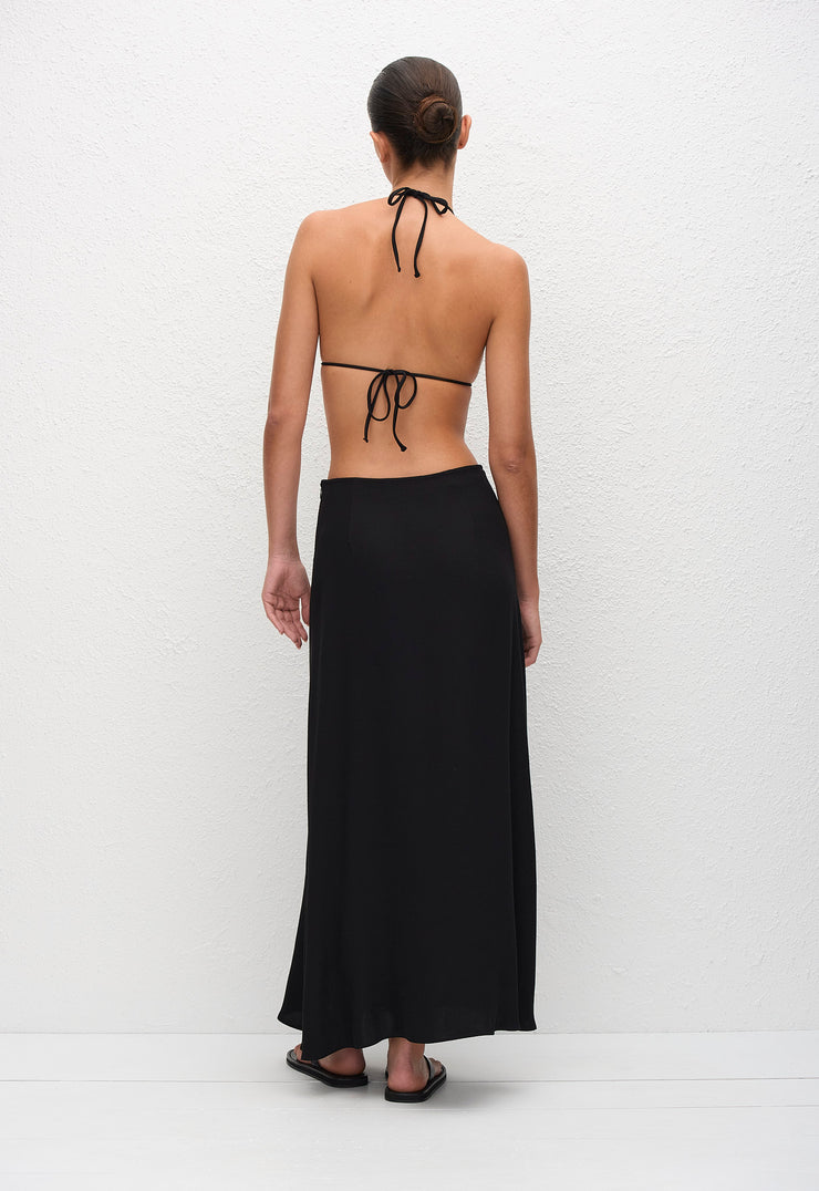 Fluid Midi Skirt - Black - Matteau