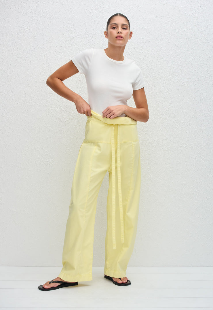 Fisherman Drawcord Pant - Lemon - Matteau