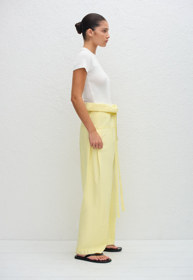 Fisherman Drawcord Pant - Lemon - Matteau
