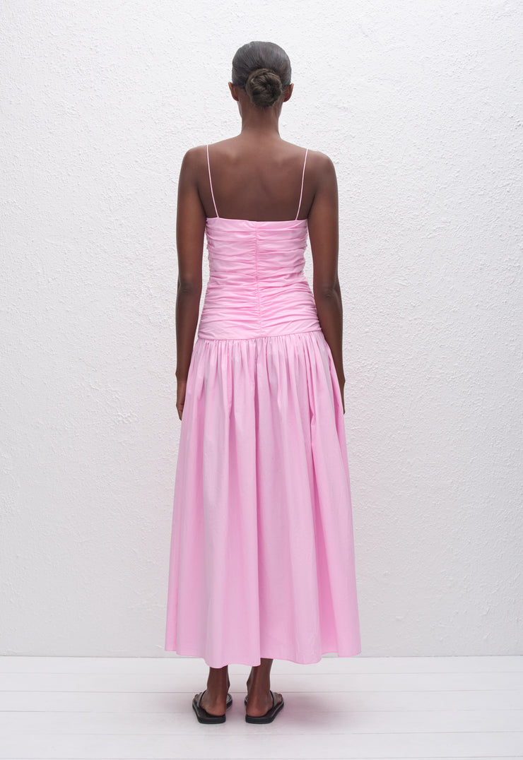 Gathered Drop Waist Dress - Rosewater - Matteau