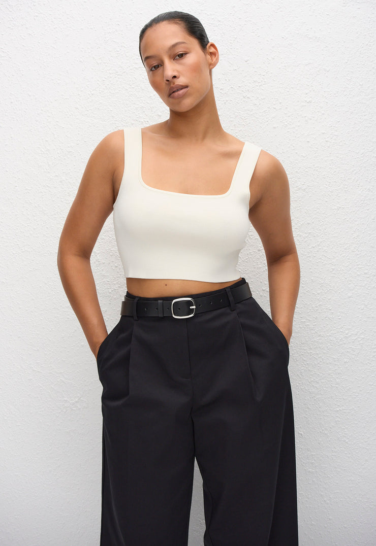 Nineties Crop Tank - Ecru - Matteau