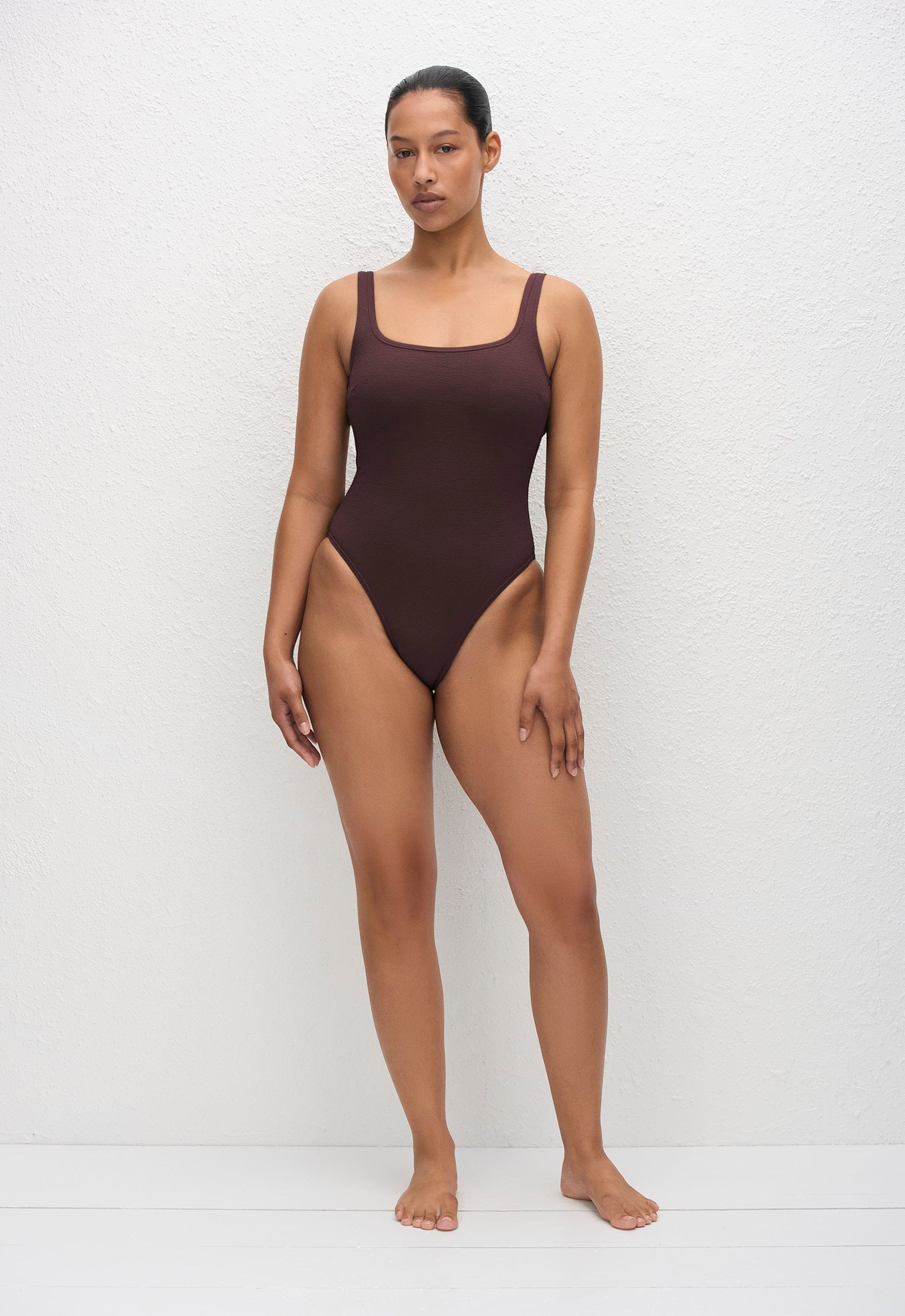 Nineties Maillot - Aubergine Crinkle - Matteau