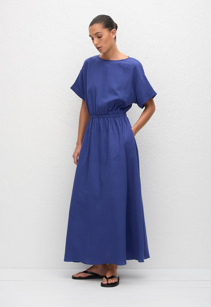 Relaxed Tee Midi Dress - Lapis - Matteau