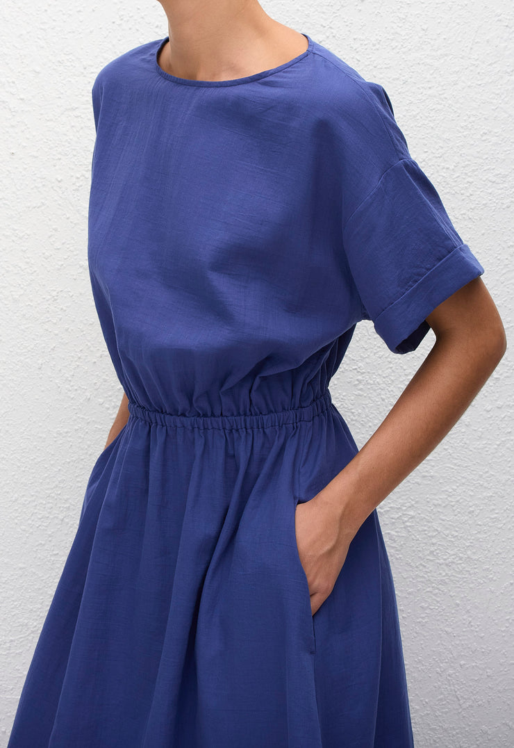 Relaxed Tee Midi Dress - Lapis - Matteau