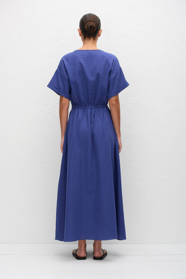 Relaxed Tee Midi Dress - Lapis - Matteau
