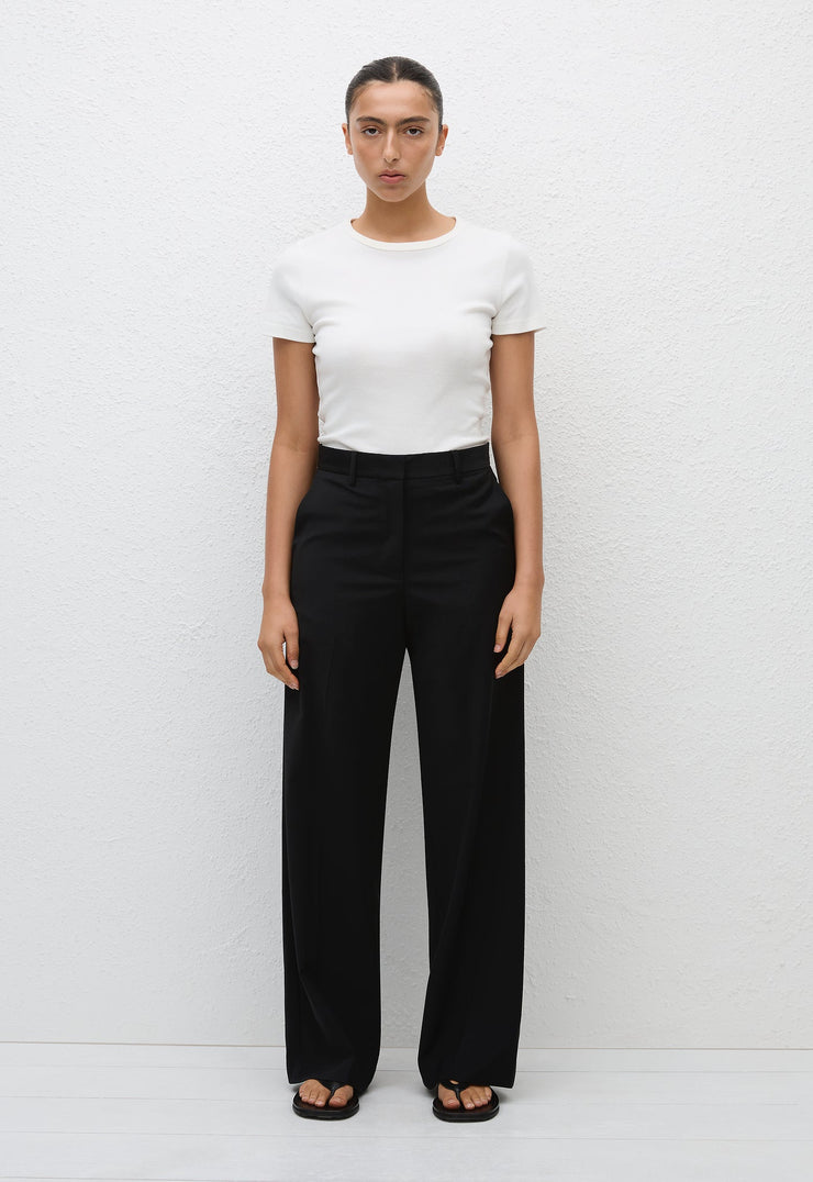 Relaxed Tailored Trouser - Black - Matteau