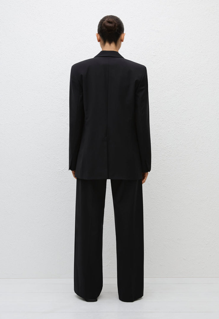 Relaxed Tailored Blazer - Black - Matteau