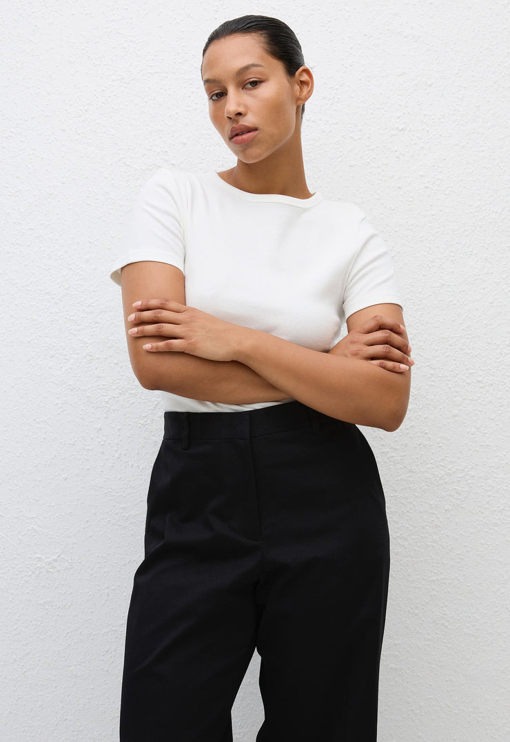 Straight Twill Trouser - Black - Matteau