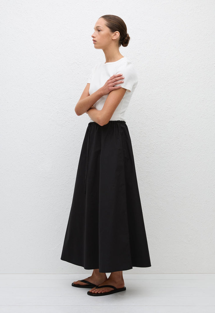 Drawcord Skirt - Black - Matteau
