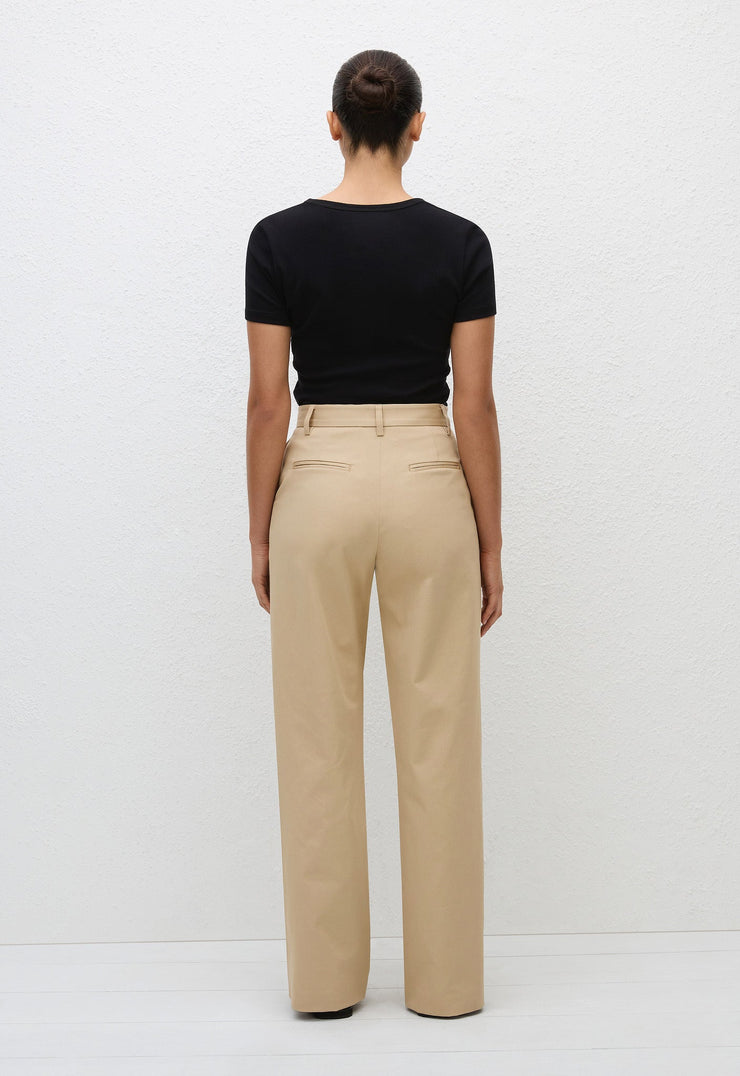 Straight Twill Trouser - Sand - Matteau