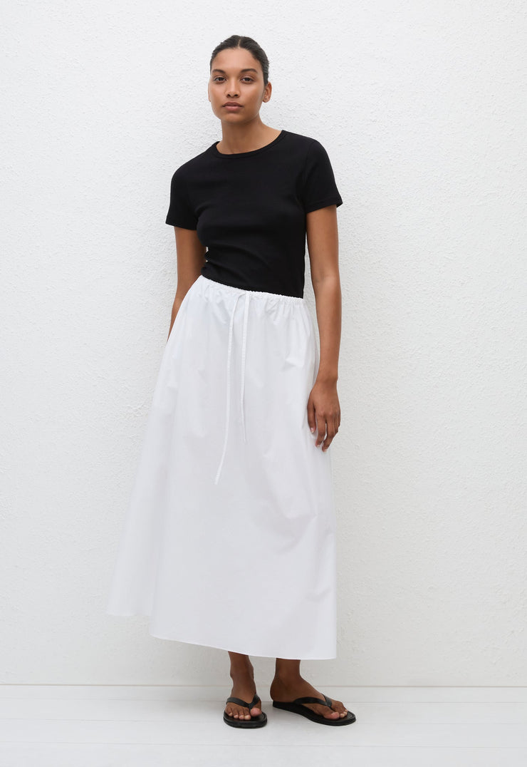 Drawcord Skirt - White - Matteau