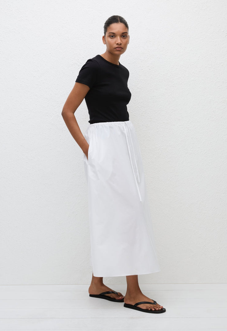 Drawcord Skirt - White - Matteau