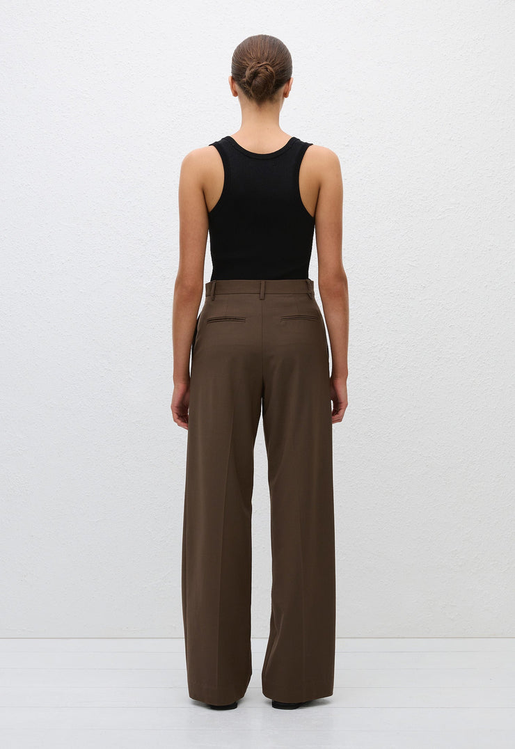 Relaxed Tailored Trouser - Coffee - Matteau