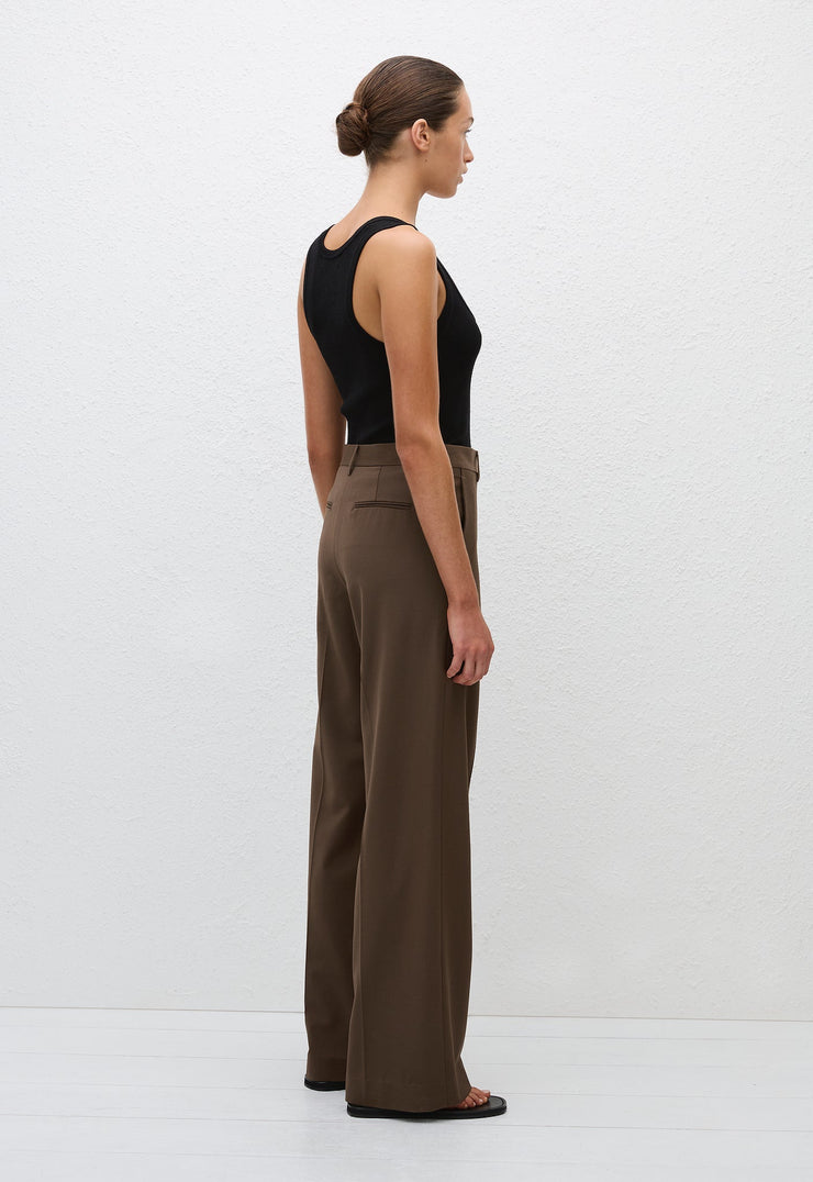 Relaxed Tailored Trouser - Coffee - Matteau
