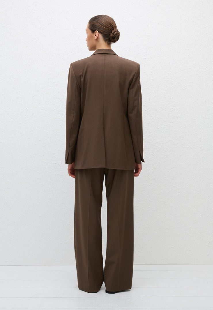Relaxed Tailored Blazer - Coffee - Matteau