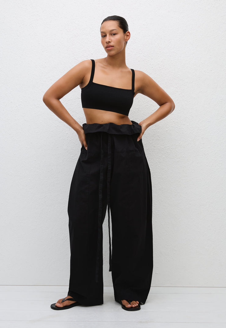 Fisherman Drawcord Pant - Black - Matteau