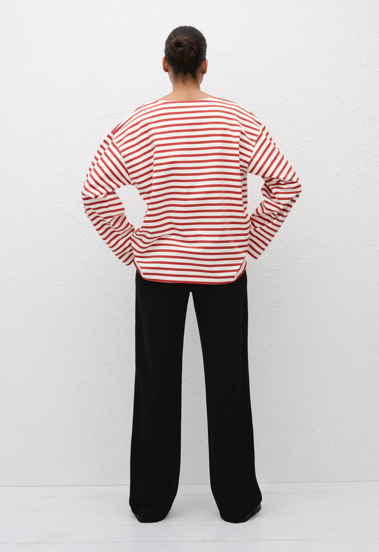 Breton Stripe Tee - Red/White - Matteau
