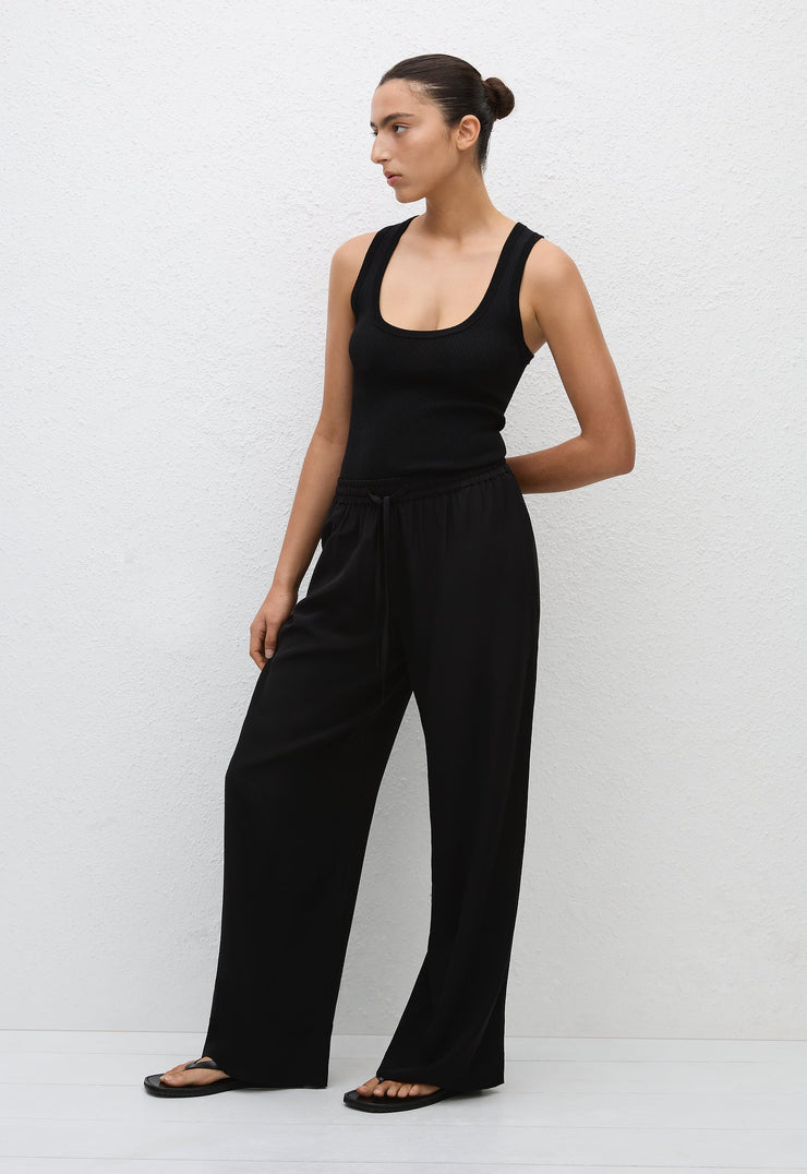 Drawstring Trouser - Black - Matteau