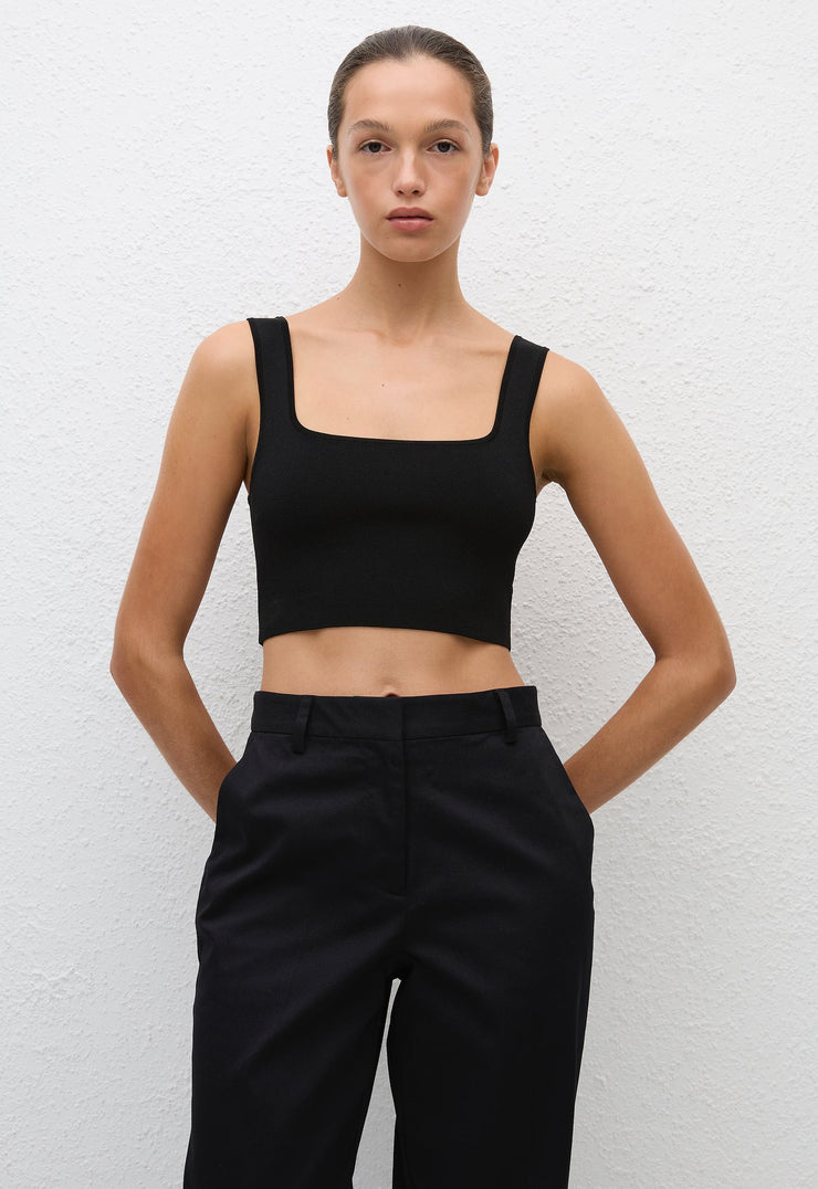 Nineties Crop Tank - Black - Matteau