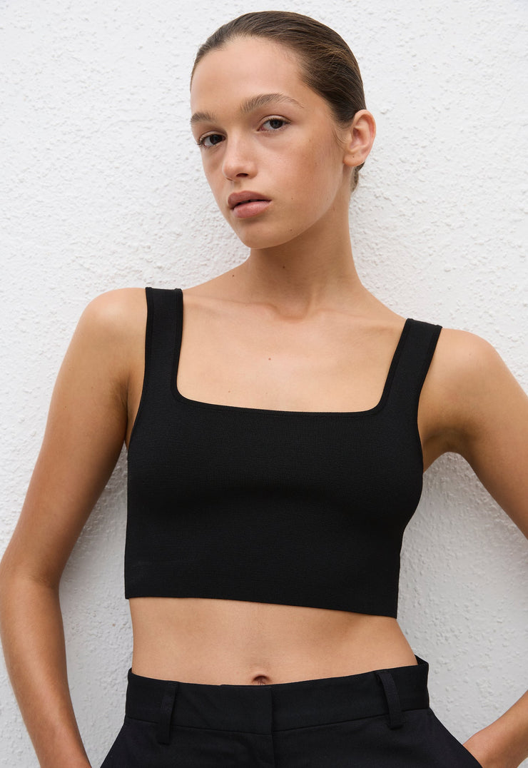 Nineties Crop Tank - Black - Matteau