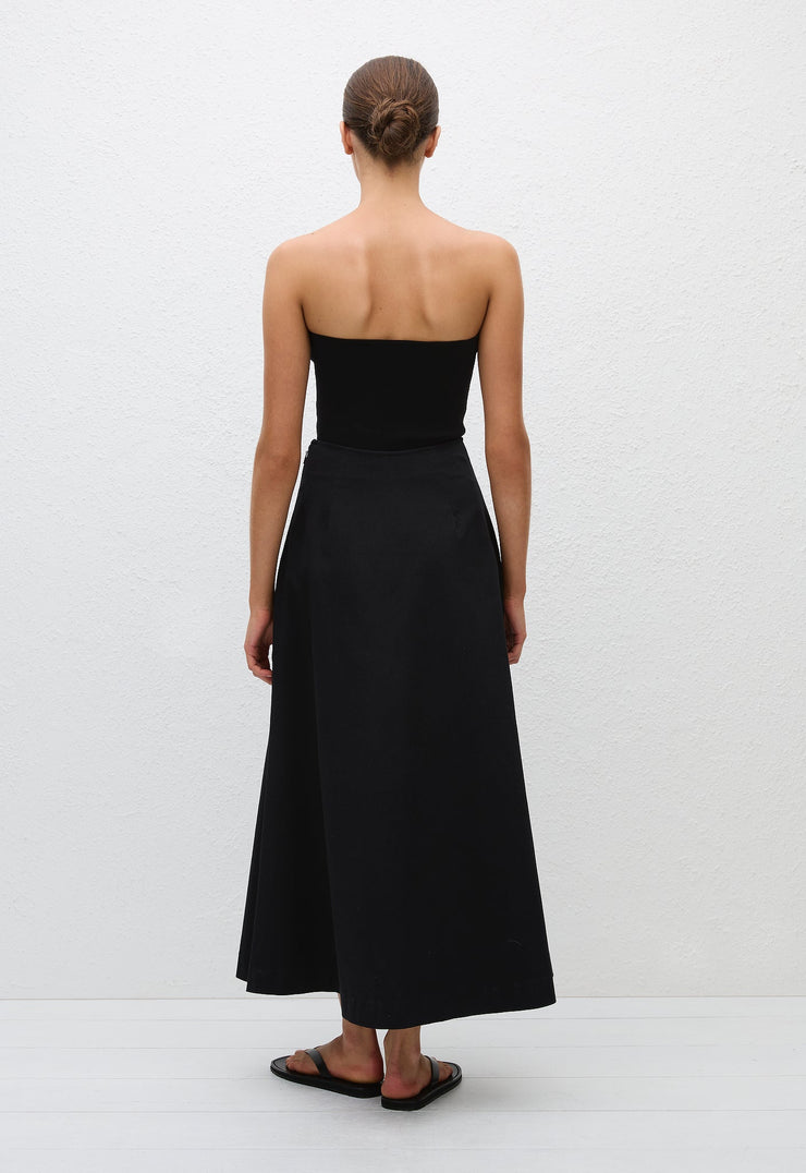 A-Line Skirt - Black - Matteau