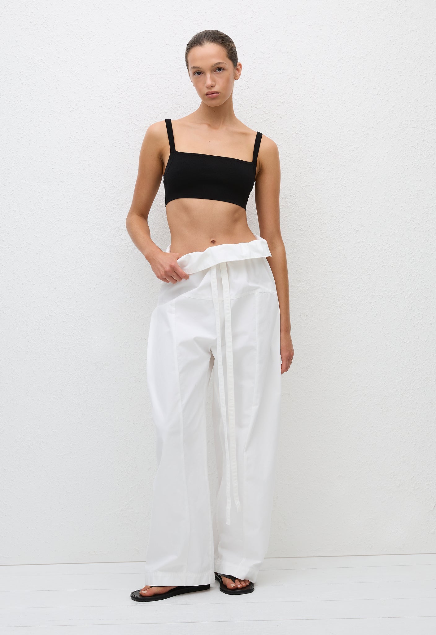 Fisherman Drawcord Pant - White - Matteau