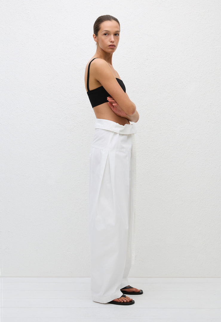 Fisherman Drawcord Pant - White - Matteau