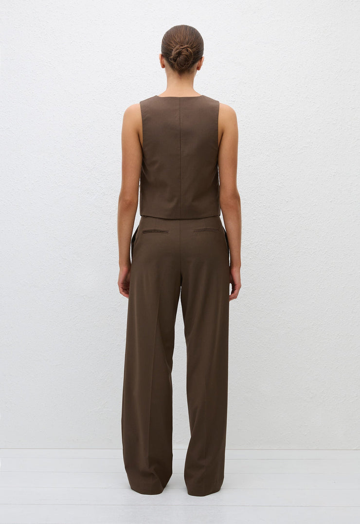 Tailored Waistcoat - Coffee - Matteau