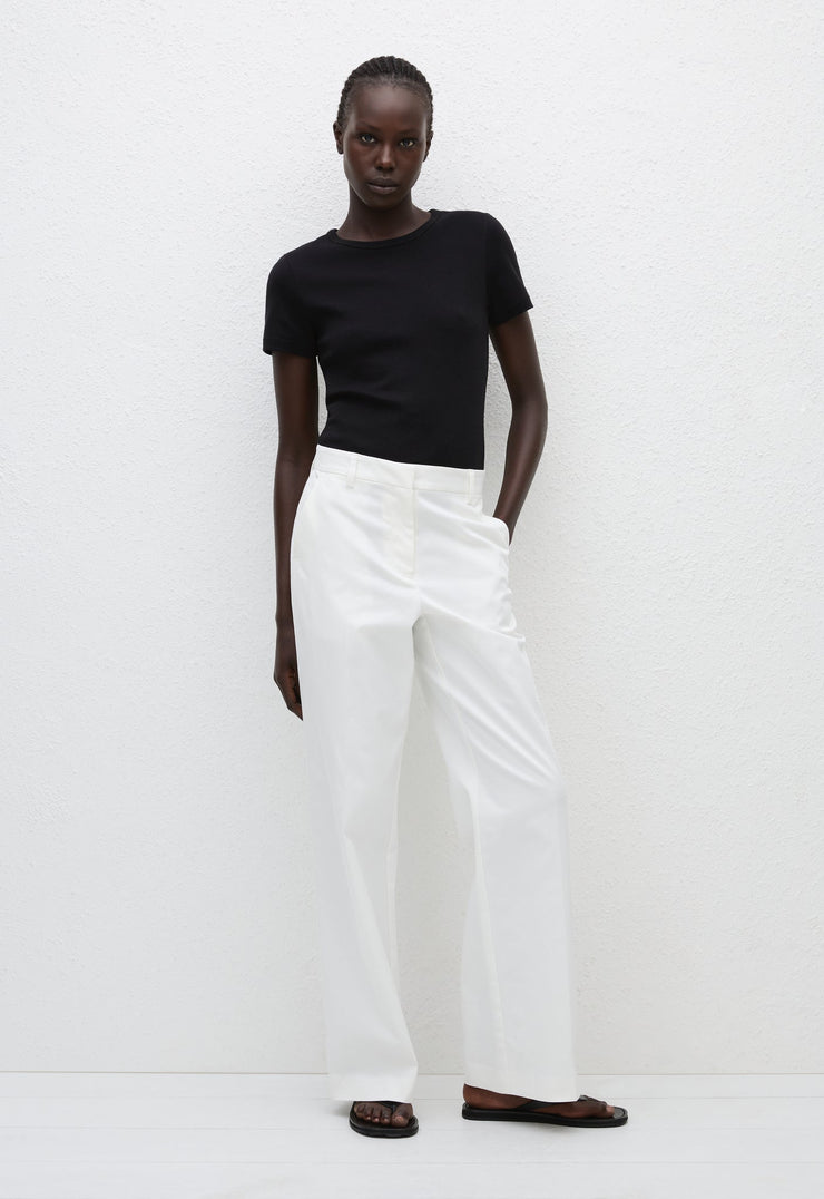 Straight Twill Trouser - Chalk - Matteau