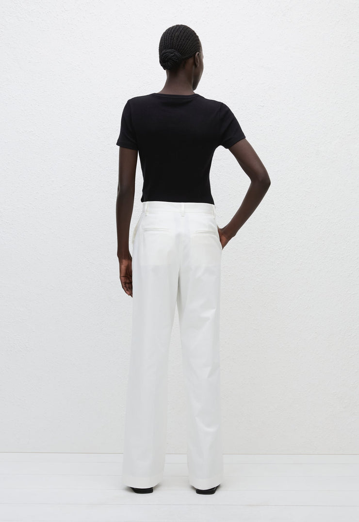 Straight Twill Trouser - Chalk - Matteau