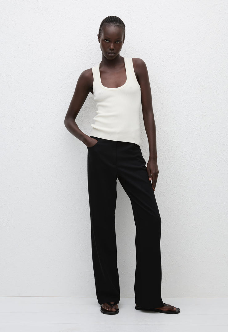 Ribbed Tank - Ecru - Matteau