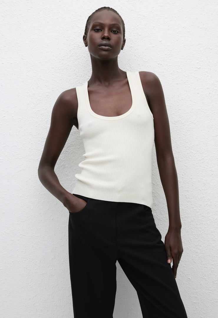 Ribbed Tank - Ecru - Matteau