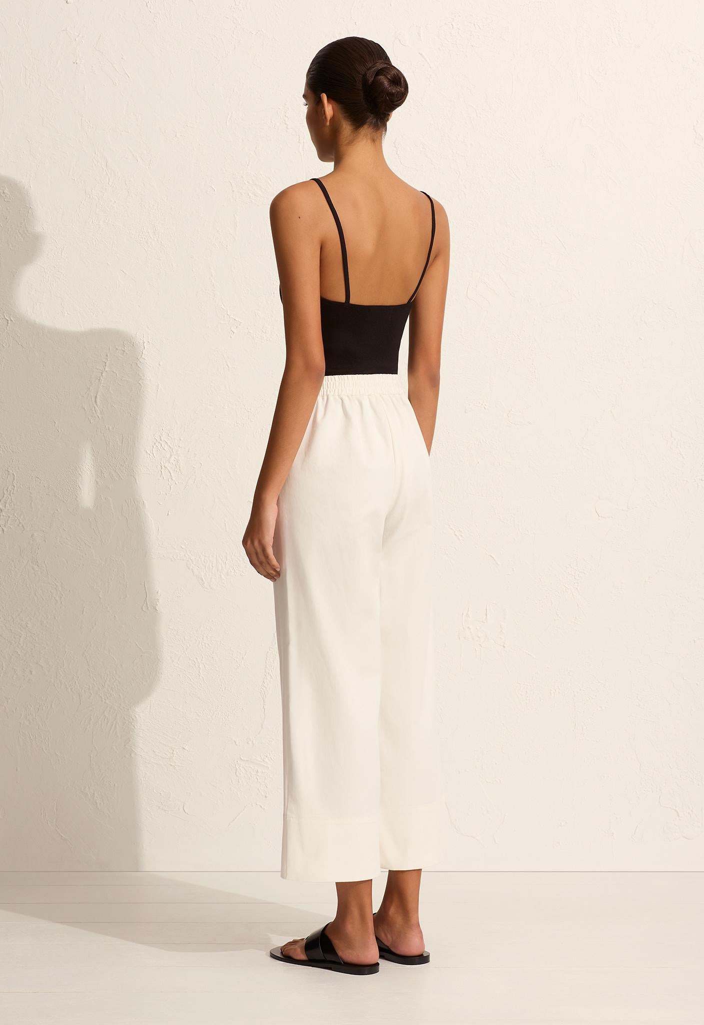 Cropped Summer Trouser - Chalk - Matteau