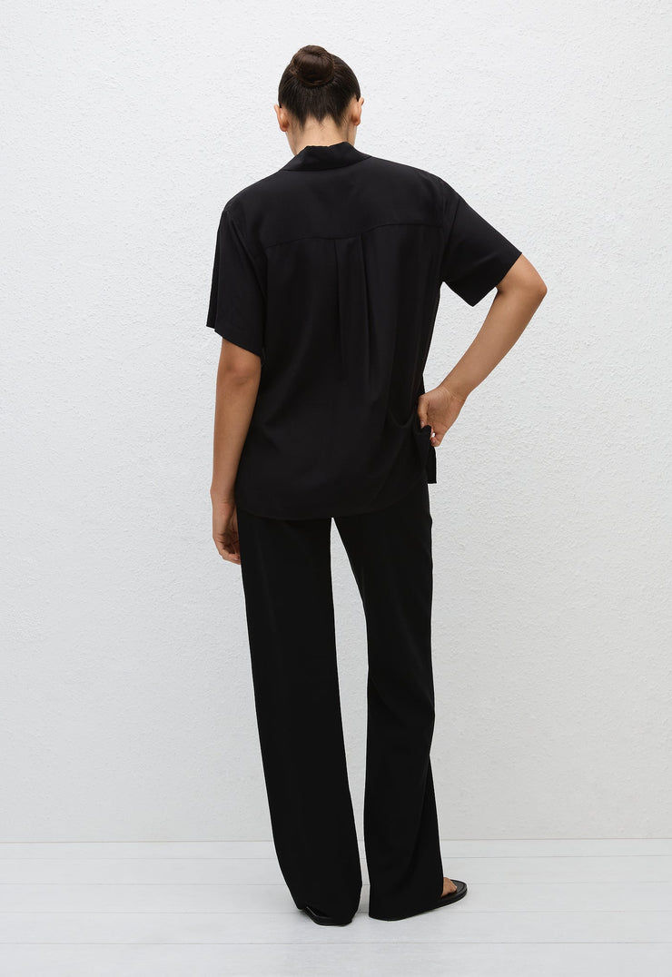 Short Sleeve Shirt - Black - Matteau