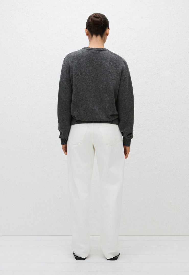Cashmere Crew Sweater - Charcoal - Matteau